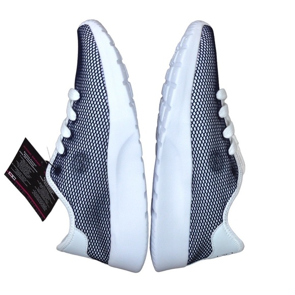 Enrico Coveri Gatlin Mesh Glitter Net Sneaker, Size 10 - Deep Navy & White FLAW - Picture 1 of 10